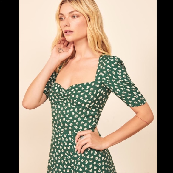 🆕 Reformation Martin midi dress in chive - Picture 5 of 7